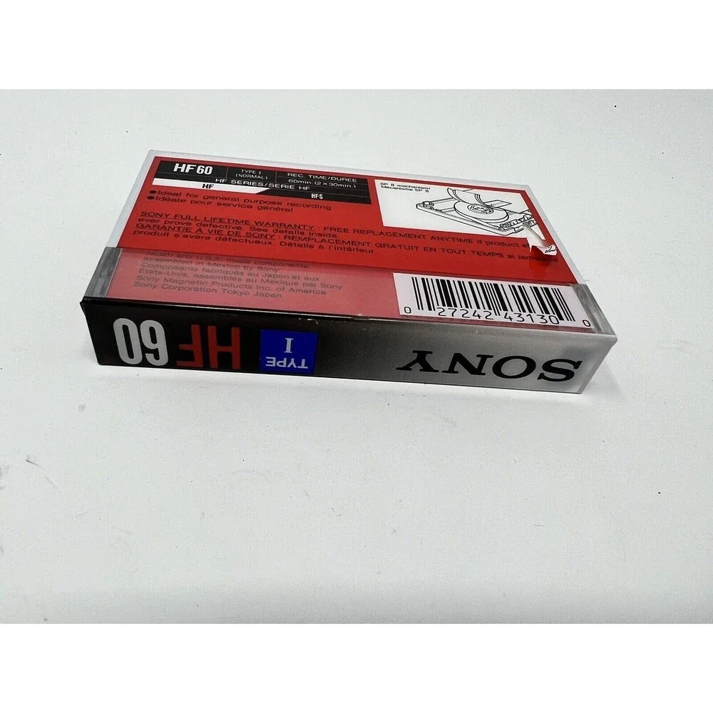 SONY HF Type I Normal Bias 60 Minute Audio Cassette Tape NEW